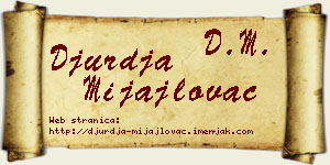 Đurđa Mijajlovac vizit kartica